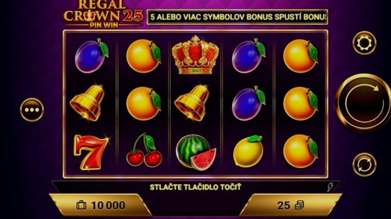 Играть Regal Crown 25 от Amigogaming в казино 1Win