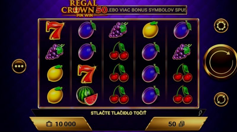 Играть Regal Crown 50 от Amigogaming в казино 1Win