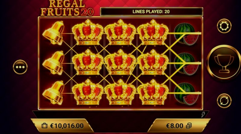 Играть Regal Fruits 20 от Amigogaming в казино 1Win