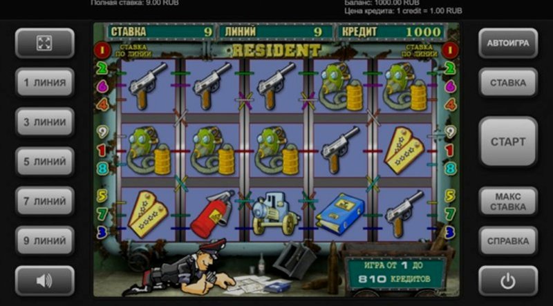 Играть Resident от Igrosoft в казино 1Win