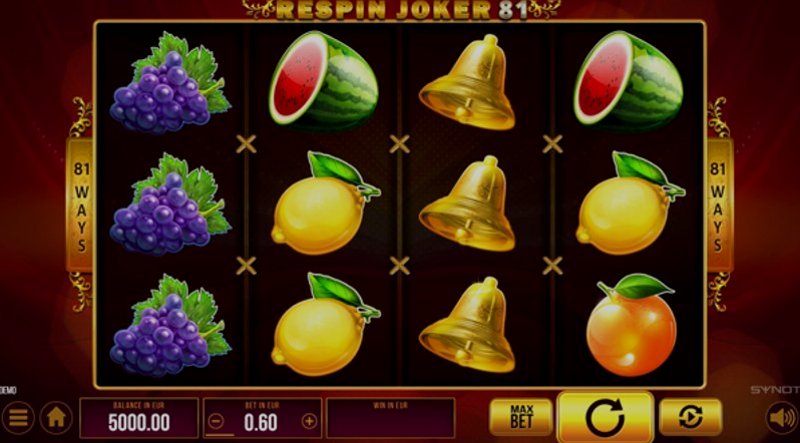 Играть Respin Joker 81 от Synot в казино 1Win