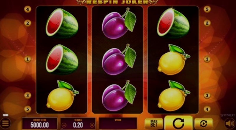 Играть Respin Joker от Synot в казино 1Win