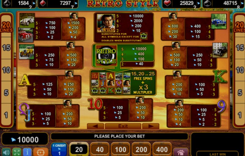 Играть Retro Style от Amusnet Interactive в казино 1Win