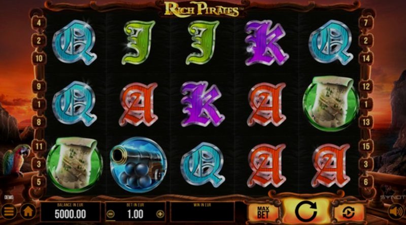 Играть Rich Pirates от Synot в казино 1Win