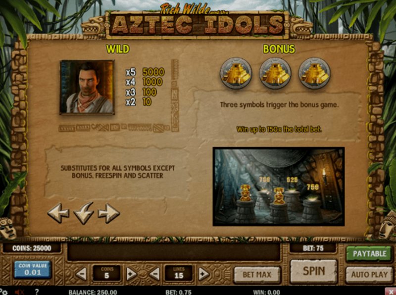 Играть Aztec Idols от Playn Go в казино 1Win
