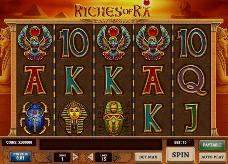 Играть Riches of RA от Playn Go в казино 1Win