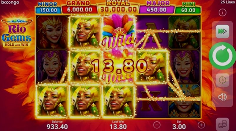 Играть Rio Gems от Booongo в казино 1Win