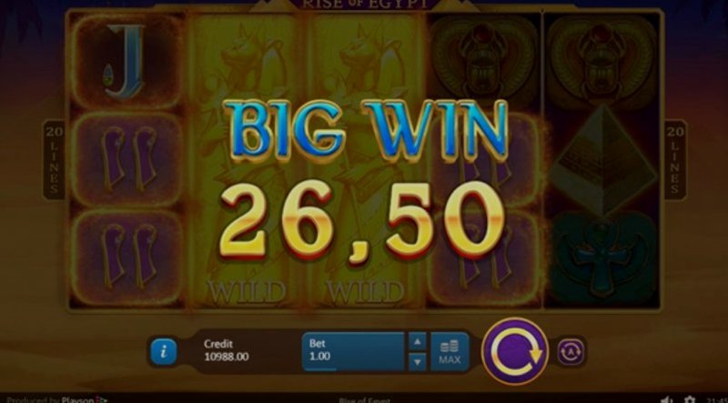 Играть Rise of Egypt от Playson в казино 1Win