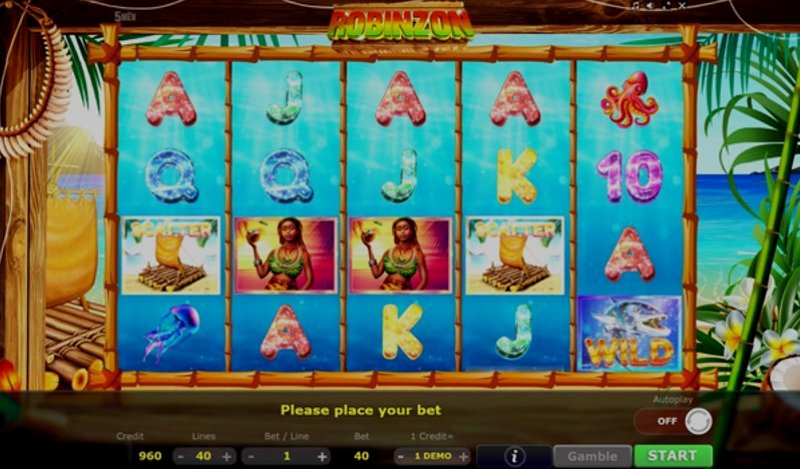 Играть Robinzon от 5 Men Gaming в казино 1Win