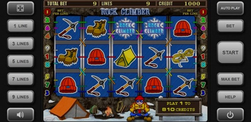 Играть Rock Climber от Igrosoft в казино 1Win