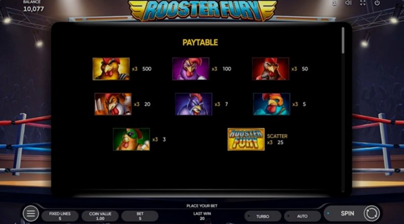 Играть Rooster Fury от Endorphina в казино 1Win