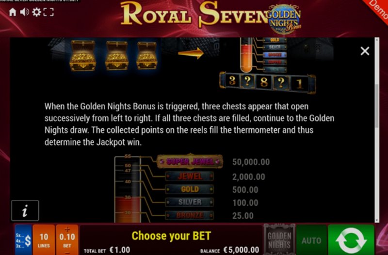 Играть Royal Seven от Gamomat в казино 1Win