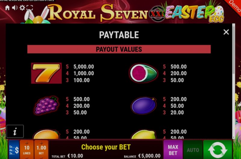 Играть Royal Seven XXL от Gamomat в казино 1Win