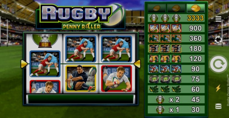 Играть Rugby Penny Roller от Games Global в казино 1Win