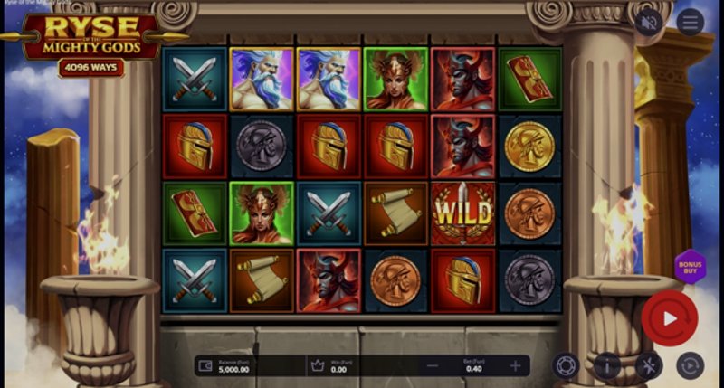 Играть Ryse of the Mighty Gods от Onetouch в казино 1Win