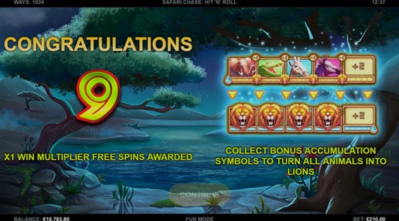 Играть Safari Chase от Kalamba в казино 1Win