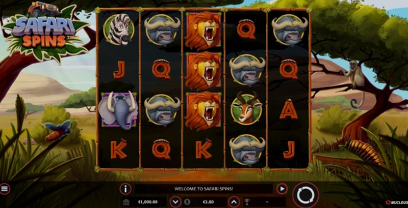 Играть Safari Spins от Nucleus Gaming в казино 1Win