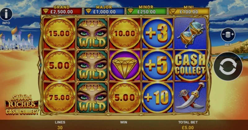 Играть Sahara Riches Cash Collect от Playtech в казино 1Win