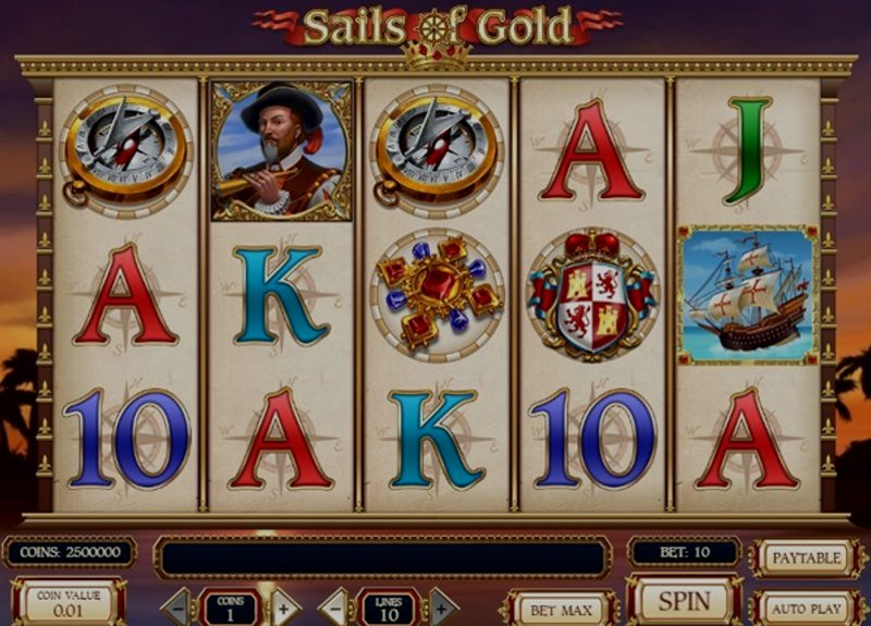Играть Sails of Gold от Playn Go в казино 1Win