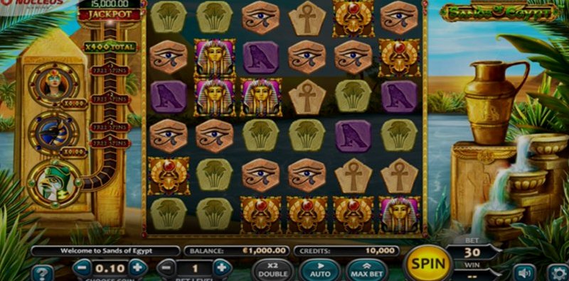Играть Sands of Egypt от Nucleus Gaming в казино 1Win