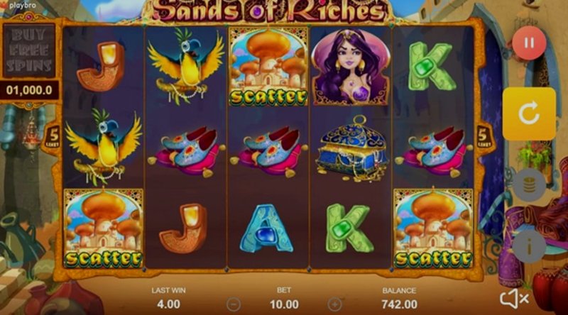 Играть Sands of riches от Playbro в казино 1Win