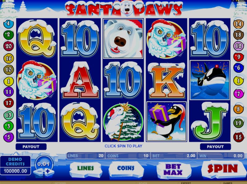 Играть Santa Paws от Microgaming в казино 1Win
