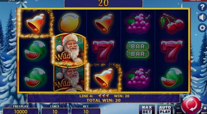 Играть Santas Fruits от Amatic в казино 1Win