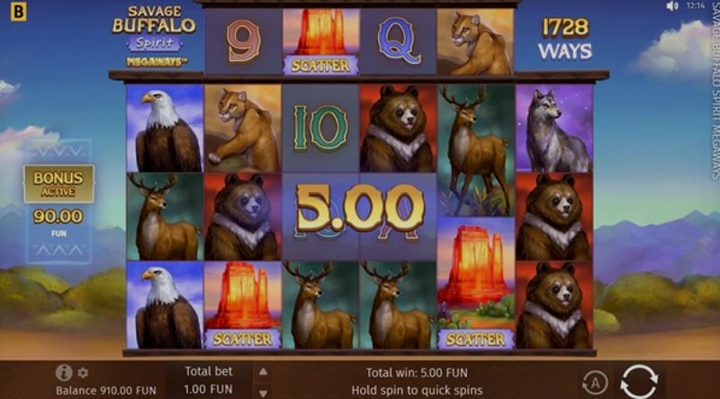 Играть Savage Buffalo Spirit Megaways от Bgaming в казино 1Win