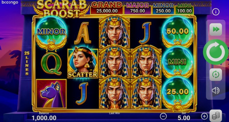 Играть Scarab Boost от Booongo в казино 1Win