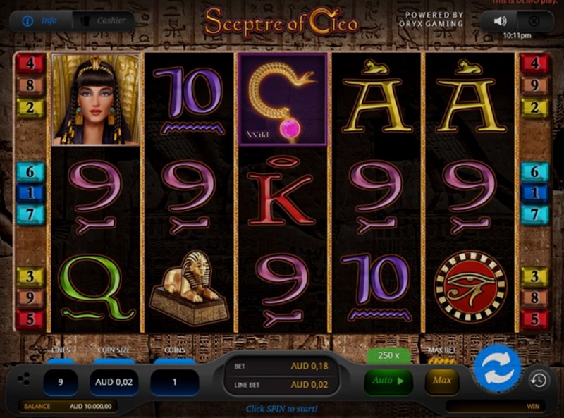 Играть Sceptre of Cleo от Oryx в казино 1Win