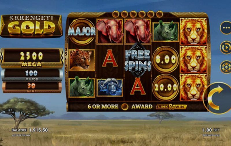 Играть Serengeti Gold от Microgaming в казино 1Win