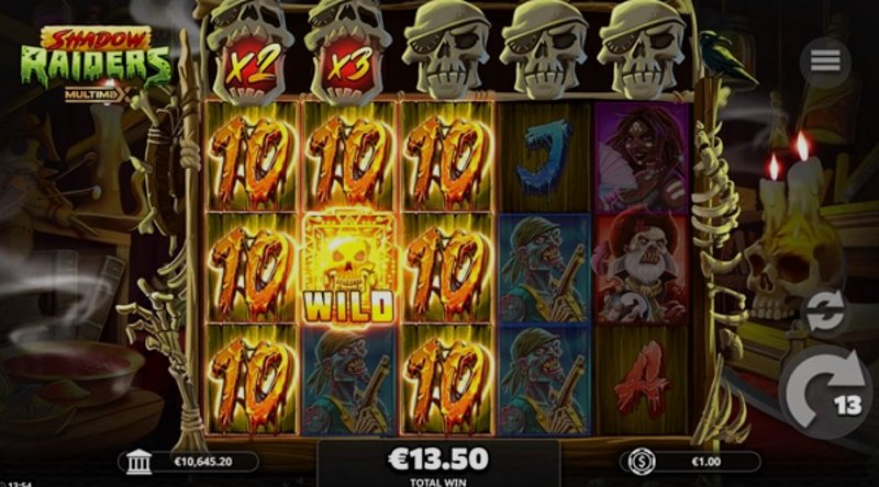 Играть Shadow Raiders MultiMax от Yggdrasil в казино 1Win