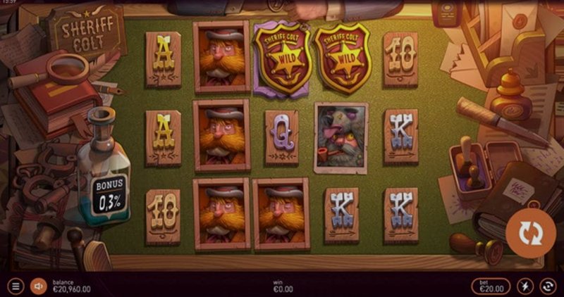 Играть Sheriff Colt от Bluehorn в казино 1Win
