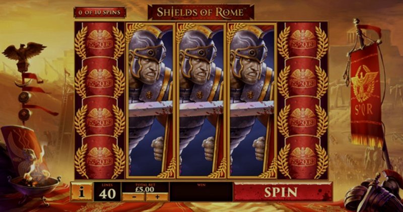 Играть Shields of Rome от Playtech в казино 1Win
