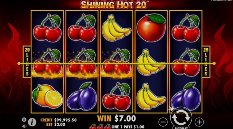 Играть Shining Hot 20 от Pragmatic в казино 1Win