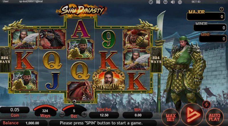 Играть Shu Dynasty от Simpleplay в казино 1Win