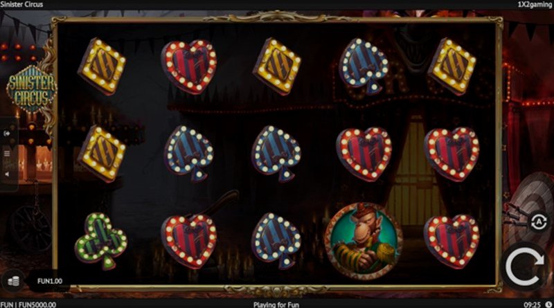 Играть Sinister Circus от 1x2gaming в казино 1Win