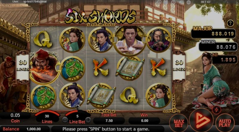 Играть Six Swords от Simpleplay в казино 1Win
