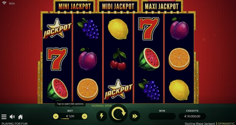 Играть Sizzling Blaze Jackpot от Spinmatic в казино 1Win