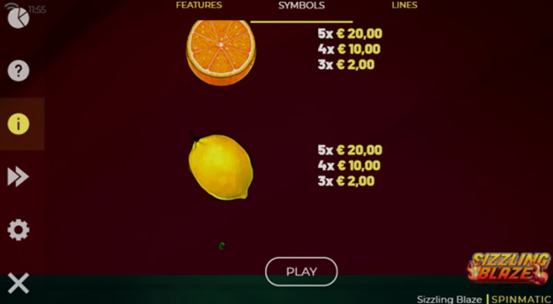 Играть Sizzling Blaze от Spinmatic в казино 1Win