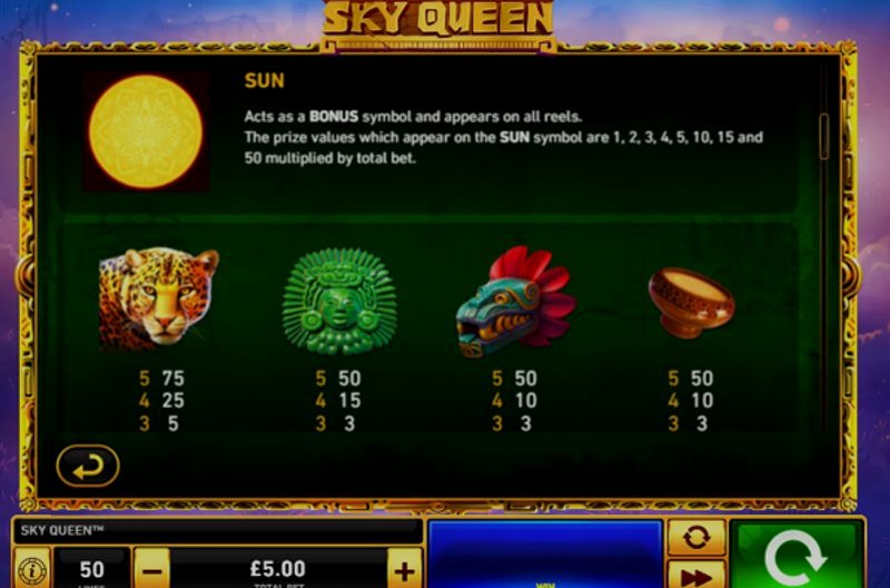 Играть Sky Queen от Playtech в казино 1Win