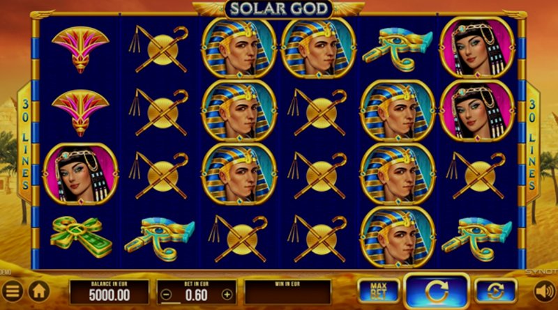 Играть Solar God от Synot в казино 1Win