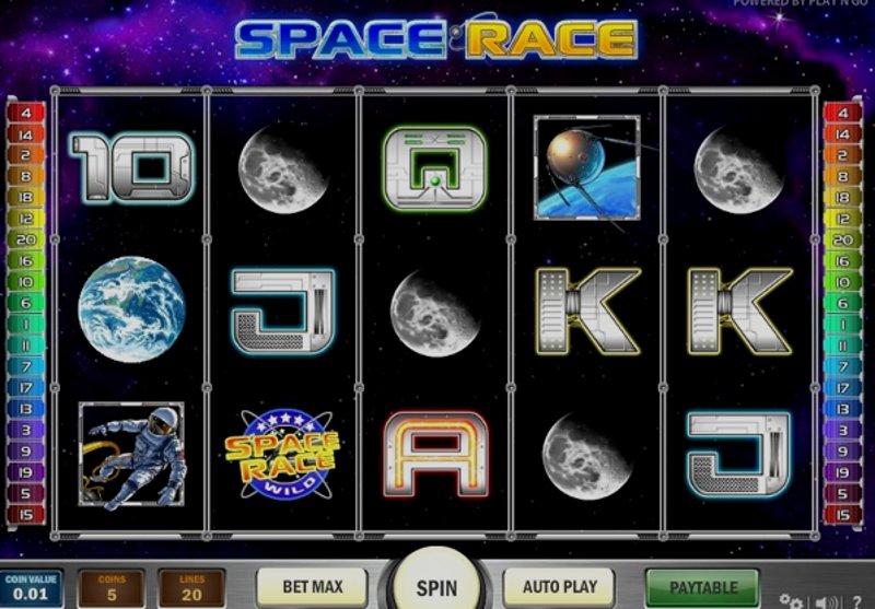 Играть Space Race от Playn Go в казино 1Win