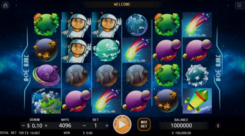 Играть Spinning In Space от Kagaming в казино 1Win