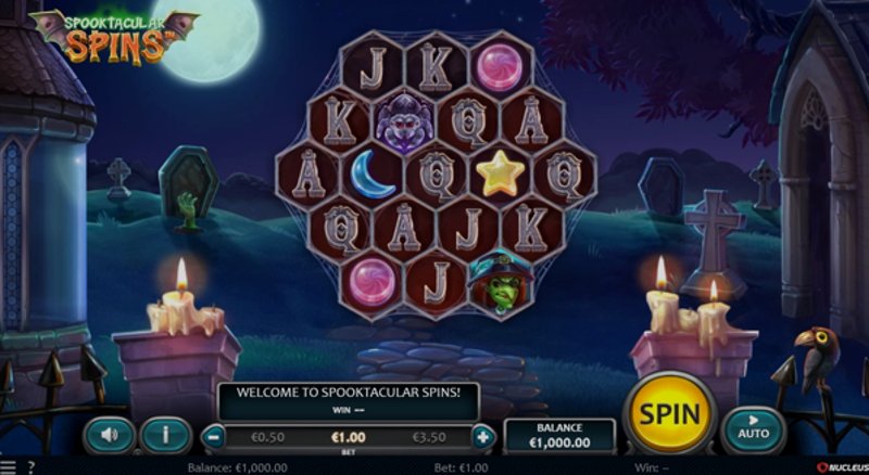 Играть Spooktacular Spins от Nucleus Gaming в казино 1Win