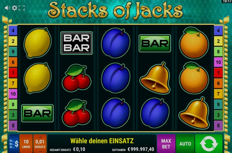 Играть Stacks of Jacks от Gamomat в казино 1Win