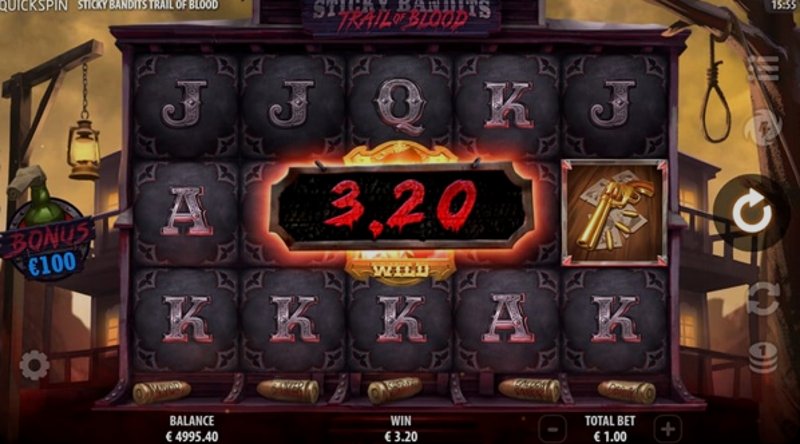 Играть Sticky Bandits Trail of Blood от Quickspin в казино 1Win
