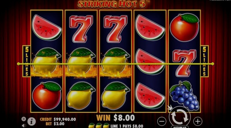 Играть Striking Hot 5 от Pragmatic в казино 1Win