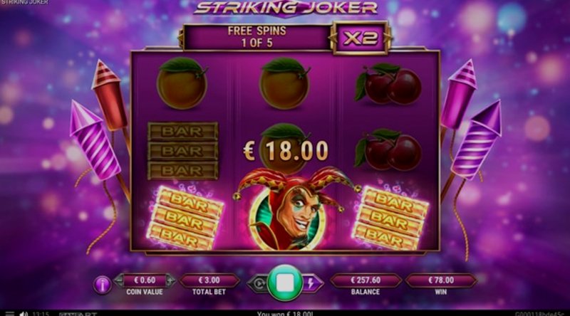 Играть Striking Joker от Gameart в казино 1Win