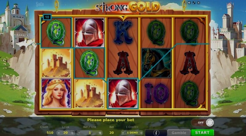 Играть Strong Gold от 5 Men Gaming в казино 1Win